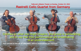 Fallbrook, CA – A cello quartet?